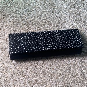 Black Jeweled Clutch Purse NWT
